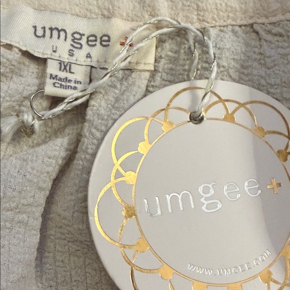 Umgee Layered Colors Cottage Sweet Home Puff Sleeve Maxi Dress Size 1X - Picture 8 of 9